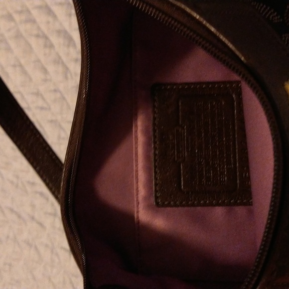 Coach Madison Dotted Pattern. Leather Trim Purse - Picture 8 of 9